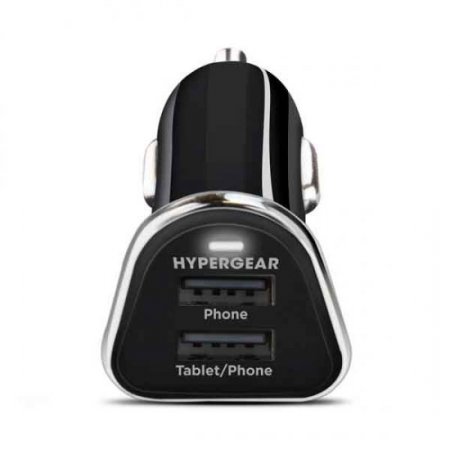 HyperGear High-Power Dual USB 3.4A Car Charger - Black