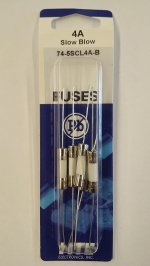 4 Amp (S505-V) Axial Ceramic Fuse 5Pk Slow Blow 5x20mm