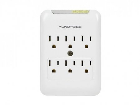 Six Outlet Surge Suppressor Wall Tap (540 Joule)
