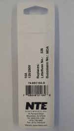 10 Amp (MDA) Ceramic Fuse (5Pk) Slow Blow 6x30mm