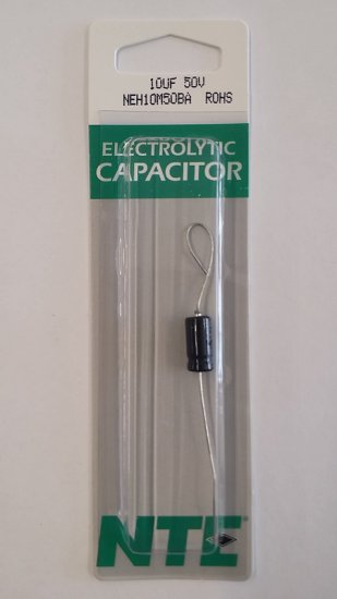 10uf 50V Axial Lead Electrolytic Capacitor