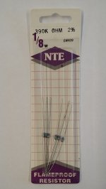390K Ohm, 1/8W, 2% Metal Film Flameproof Resistor (6Pk)