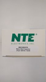 270-324uF 250VAC Motor Start AC Electrolytic Capacitor .25" Q.C.