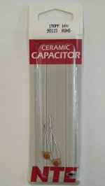 150pf/0.15nf/0.00015uf 1000V Ceramic Disc Capacitor (2Pk)