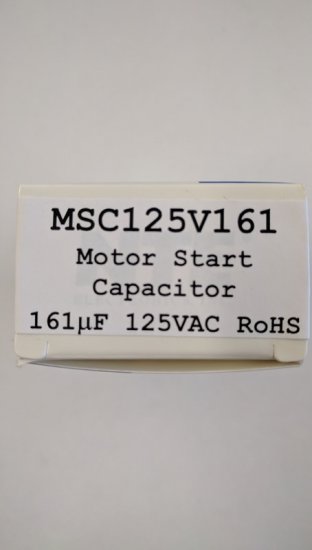 161-193uF 125VAC Motor Start AC Electrolytic Capacitor .25" Q.C.