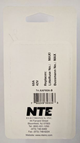 60 Amp Blue Maxi Blade Fuse (APX) 2Pk