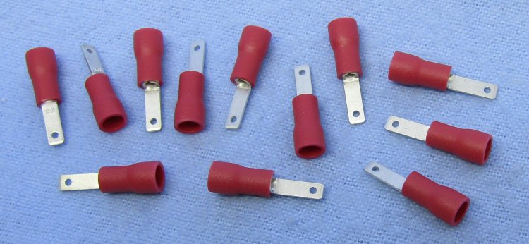 Quick Connect Male Insulated 22-18Awg 0.110\" (12Pk) Red Vinyl