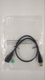 1.5Ft Black USB 2.0 A Male to A Female Ext. Cable (Gold)