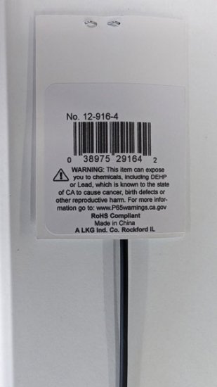 1/16" Black 48" Thin Wall 2:1 Polyolefin Heat Shrink Tubing