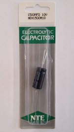 1,500uf 10V Axial Lead Electrolytic Capacitor
