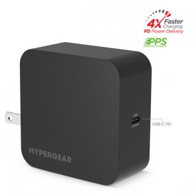 HyperGear SpeedBoost 65W USB-C PD/PPS Wall Charger Black