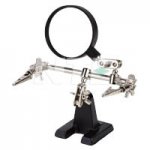 Helping Hand Tool With Magnifying Glass