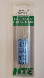 2,200uf 63V Axial Lead Electrolytic Capacitor