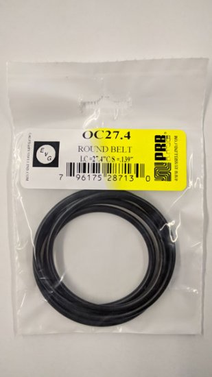 OC27.4 Round Rubber Belt 27.4\" IC, .139\" Cross Section