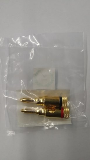 Banana Plugs Open Screw Type (Gold) Red/Black (1Pair)