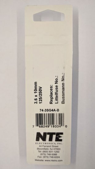 4 Amp Micro Cartridge Fuse (5Pk) Slow Blow 3.6x10mm