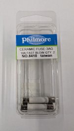 10 Amp 3AB Ceramic Fuse (2Pk) Fast Acting 1/4"x1-1/4"