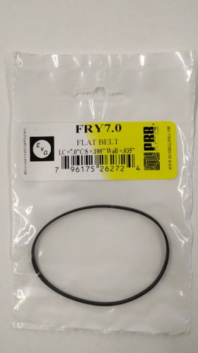 FRY7.0 Flat Rubber Belt 7.0" IC, .1" CS, .035" Wall Thickness