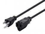 6Ft 14Awg Black Ext Cord SJT 14/3C (5-15P to 5-15R)