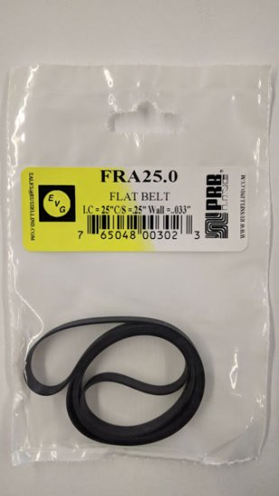 FRA25.0 Flat Rubber Belt 25.0\" IC, .25\" CS, .033\" Wall Thickness