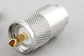 UHF Plug PL-259 Solder-On RG-8, Teflon, Long Body