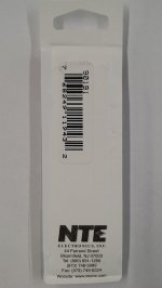 910pf/0.1nf/0.0001uf 1000V Ceramic Disc Capacitor (2Pk)