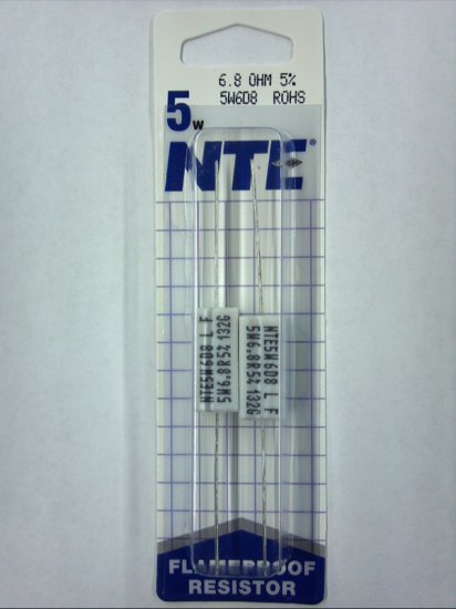 6.8 Ohm 5W Cerment Power Wirewound Resistor (2Pk) 5% Tolerance
