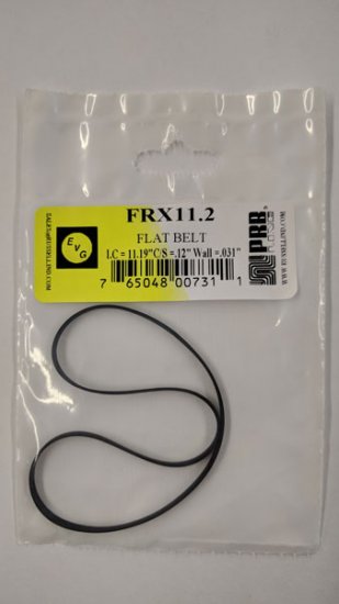 FRX11.2 Flat Rubber Belt 11.2\" IC, .12\" CS, .031\" Wall Thickness