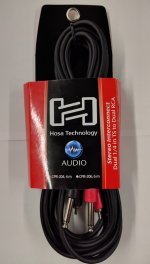 13.2Ft (4M) Stereo Interconnect Dual 1/4 in TS to Dual RCA