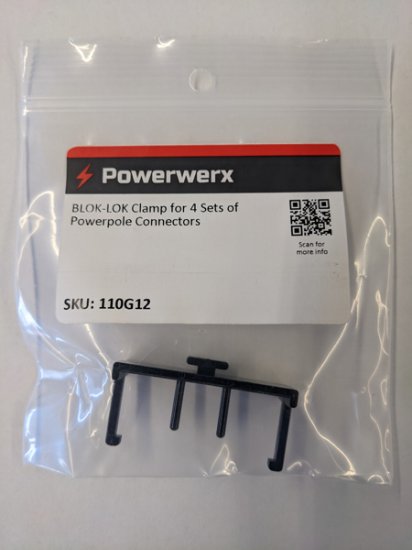 BLOK-LOK Clamp for 4 Sets of Powerpole Connectors