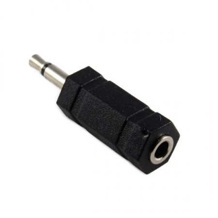 (3.5mm) 1/8" Stereo Jack to (3.5mm) 1/8" Mono Plug Adapter