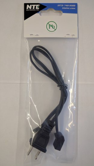 Fan Cord 45°, 24" Long, 2 Prong AC Plug