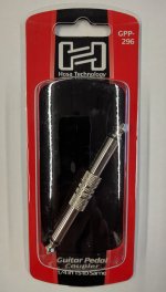 Guitar Pedal Coupler, 1/4 in TS to Same