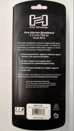 6Ft Pro Stereo Breakout REAN 3.5mm TRS to Dual RCA