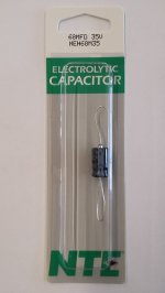 68uf 35V Axial Lead Electrolytic Capacitor