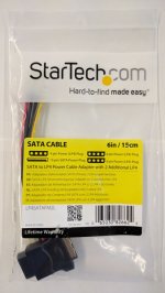 SATA to LP4 Power Cable Adapter with 2 Additional LP4