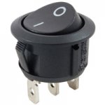 Snap-In Round Rocker SPDT On-None-(On) 125V 16A