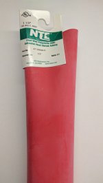 1.5" Red 48" Dual Wall 3:1 Polyolefin Heat Shrink w/Adhesive
