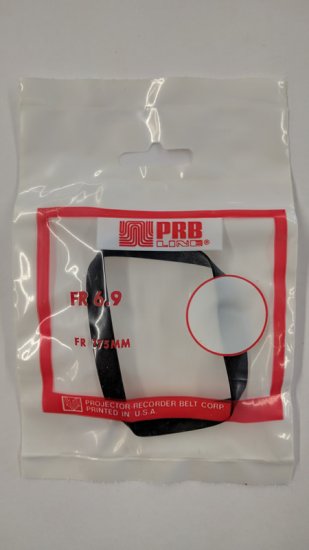 FR6.9 Flat Rubber Belt 6.9\" IC, 0.315\" CS, 0.03\" Wall Thickness