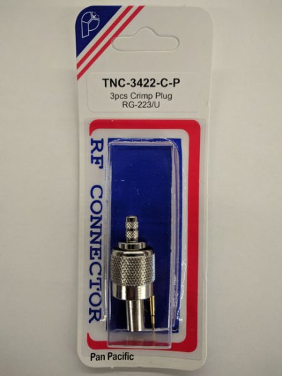 TNC Plug 3-Piece Crimp RG-223 (RG58A/U)