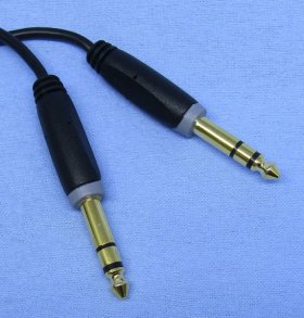 12Ft 1/4" Stereo Plug to 1/4" Stereo Plug Cable Gold