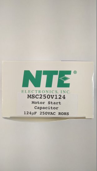 124-149uF 250VAC Motor Start AC Electrolytic Capacitor .25" Q.C.