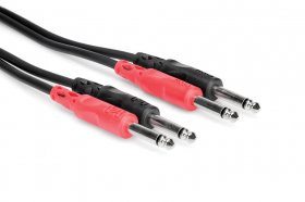 3.3Ft (1m) Stereo Interconnect Dual 1/4in TS to Same