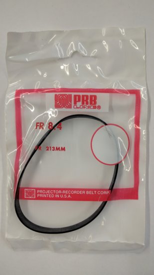 FR8.4 Flat Rubber Belt 8.4\" IC, 0.27\" CS, 0.04\" Wall Thickness