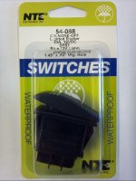 Blue 12V Inc Lighted Rocker Switch SPST On-None-Off 12V 20A
