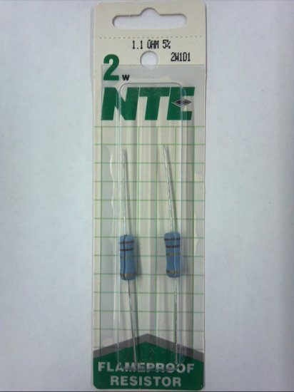 1.1 Ohm 2 Watt Metal Oxide Film Resistor (2Pk) 5% Tolerance