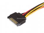 12" SATA 15pin Male to 4pin Molex and 4pin Power Cable