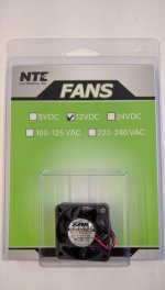 40x40x10mm 12VDC Ball Bearing Fan, 12" Leads