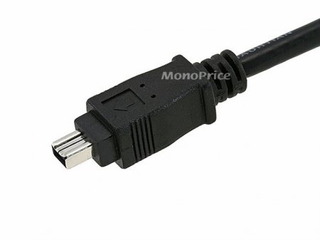 3' Black FireWire iLink DV Cable 6P(400)M-4P(400)M