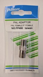 PAL Jack to F Jack Adapter (European TV)